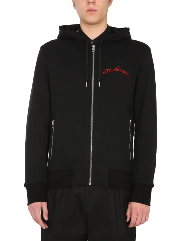 Hooded Sweatshirt With Zip made by Alexander McQueen