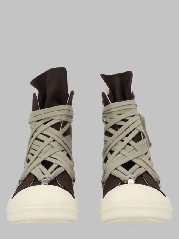Sneaker In Denim "Megalace" made by Rick Owens