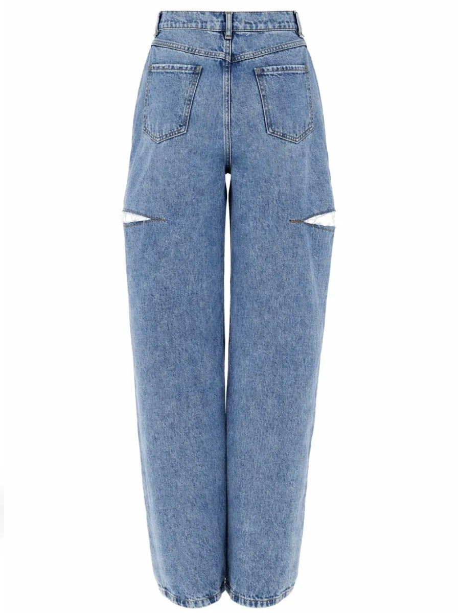Jeans With Cut Out Detail sold by Wanan Luxury product image thumbnail 3