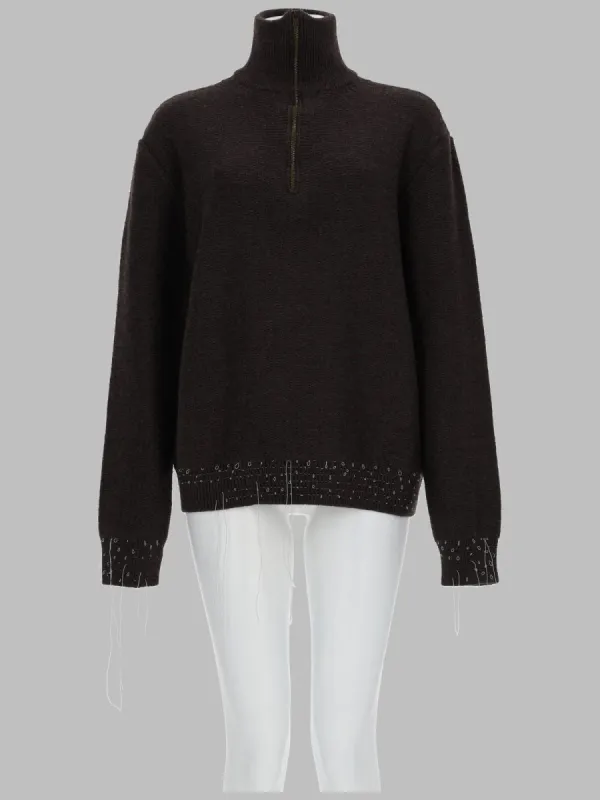Maglia In Lana Con Zip A Un Quarto made by Maison Margiela