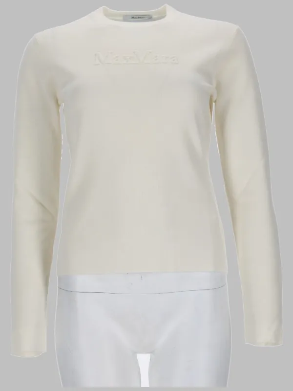 Maglia In Filato Di Lana Con Logo A Rilievo made by MaxMara