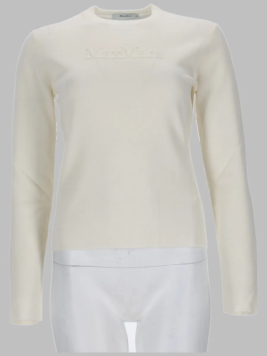 Maglia In Filato Di Lana Con Logo A Rilievo sold by Wanan Luxury