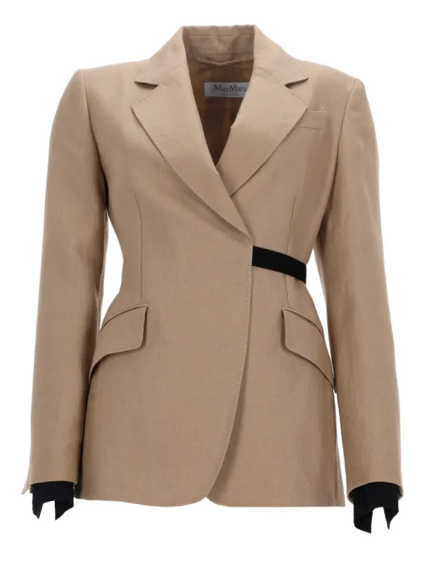 Linen "Sling" Double-Breasted Blazer made by MaxMara
