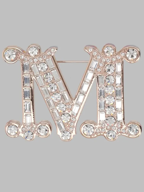Spilla Monogram Con Cristalli made by MaxMara