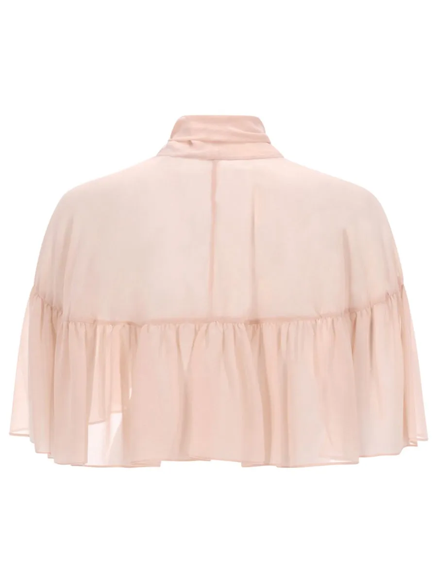 Silk Cape With Bow sold by Wanan Luxury product image thumbnail 3