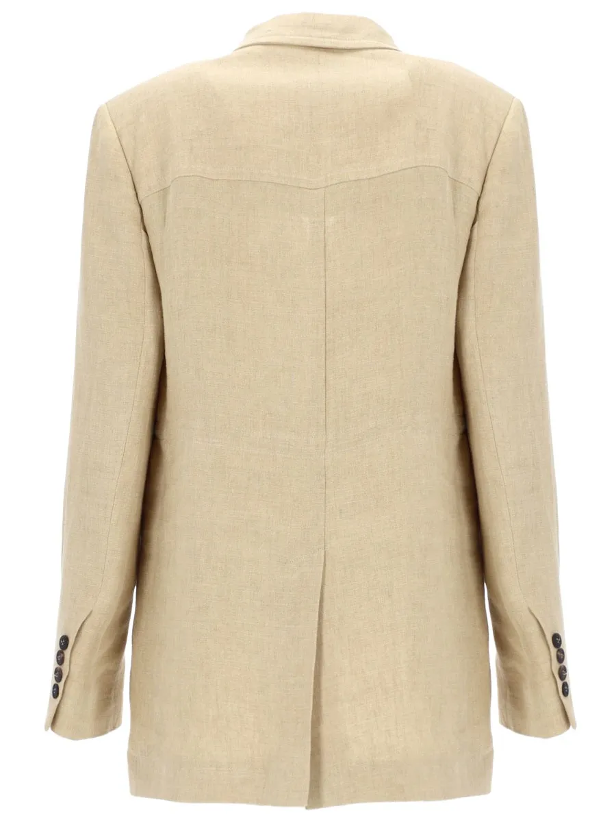 Giacca Con Coulisse In Lino Délavé sold by Wanan Luxury product image thumbnail 3