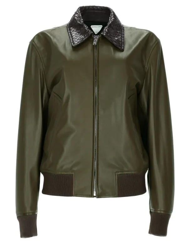 Giacca In Pelle Lucida made by Bottega Veneta
