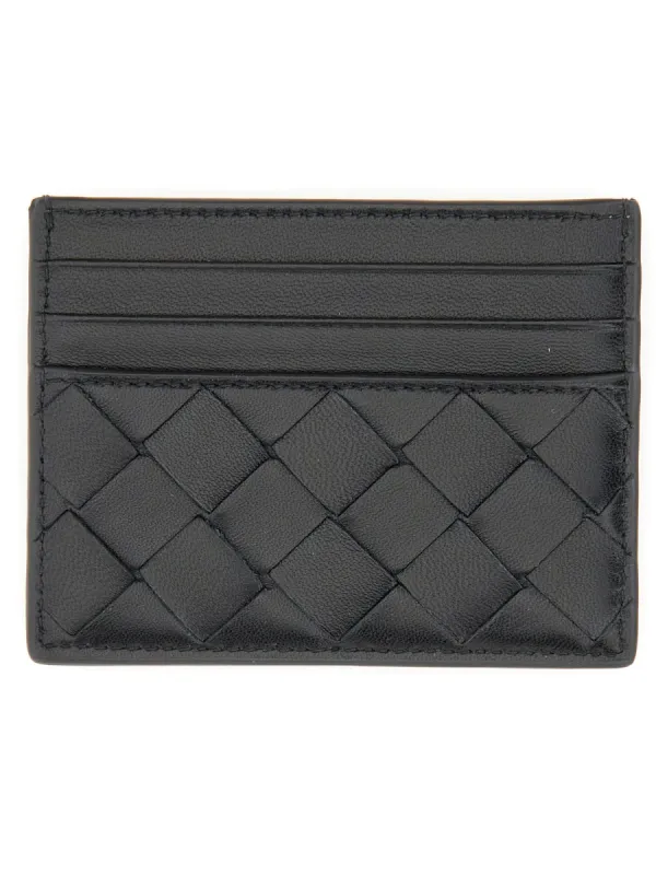 Woven Leather Card Case made by Bottega Veneta