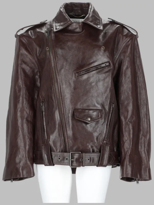 Giacca Biker In Pelle Liscia made by Yves Saint Laurent