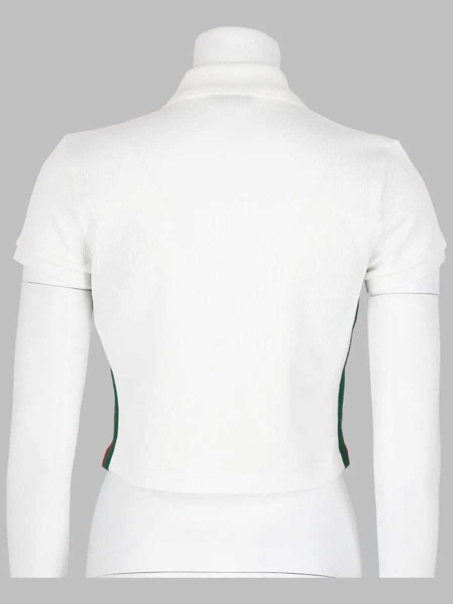 Polo A Coste In Jersey Di Cotone Con Web sold by Wanan Luxury product image thumbnail 2