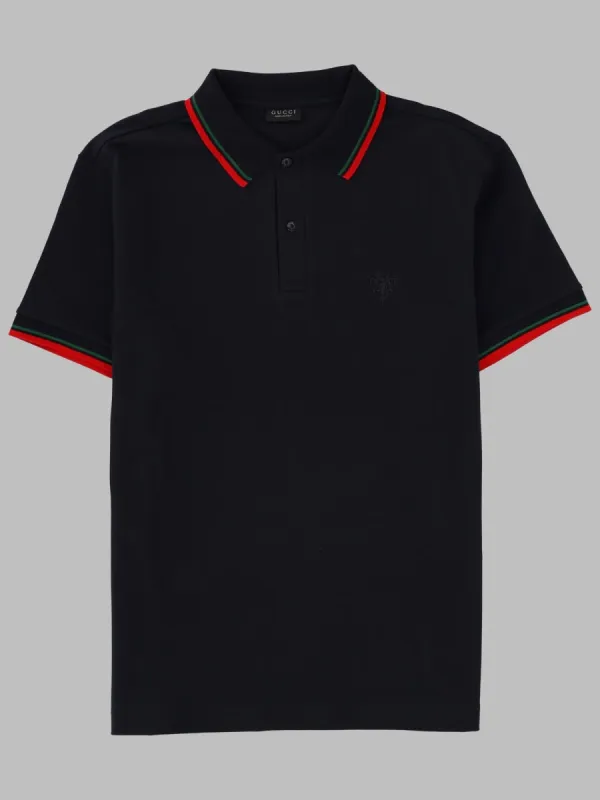 Polo In Piquet Di Cotone Con Ricamo made by Gucci