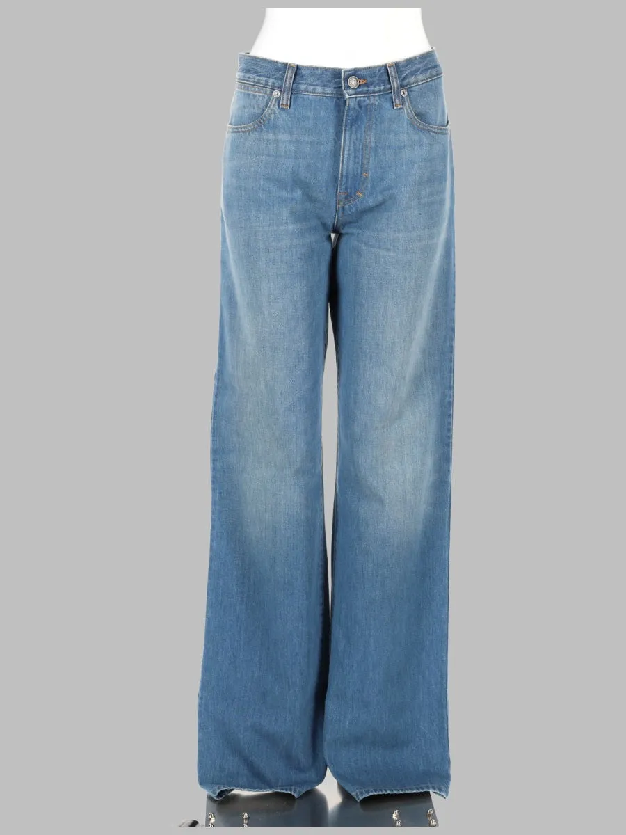 Pantalone In Denim Di Cotone Effetto Schiarito E Délavé sold by Wanan Luxury