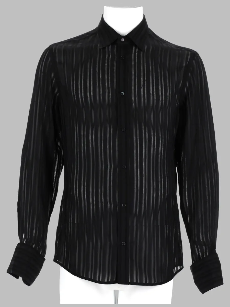 Camicia In Garza Di Seta A Righe sold by Wanan Luxury