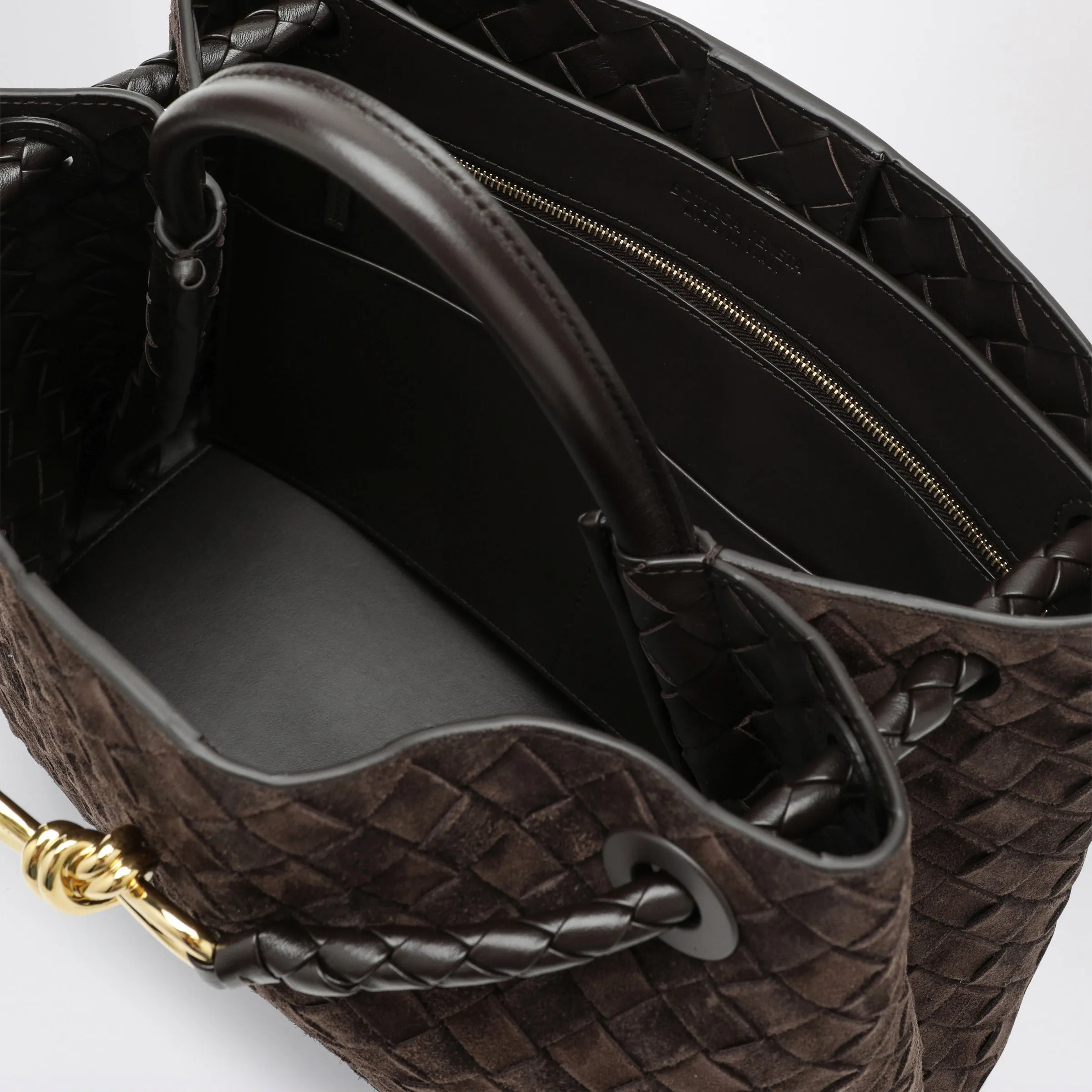 Andiamo Brown Suede Bag sold by Wanan Luxury product image thumbnail 3