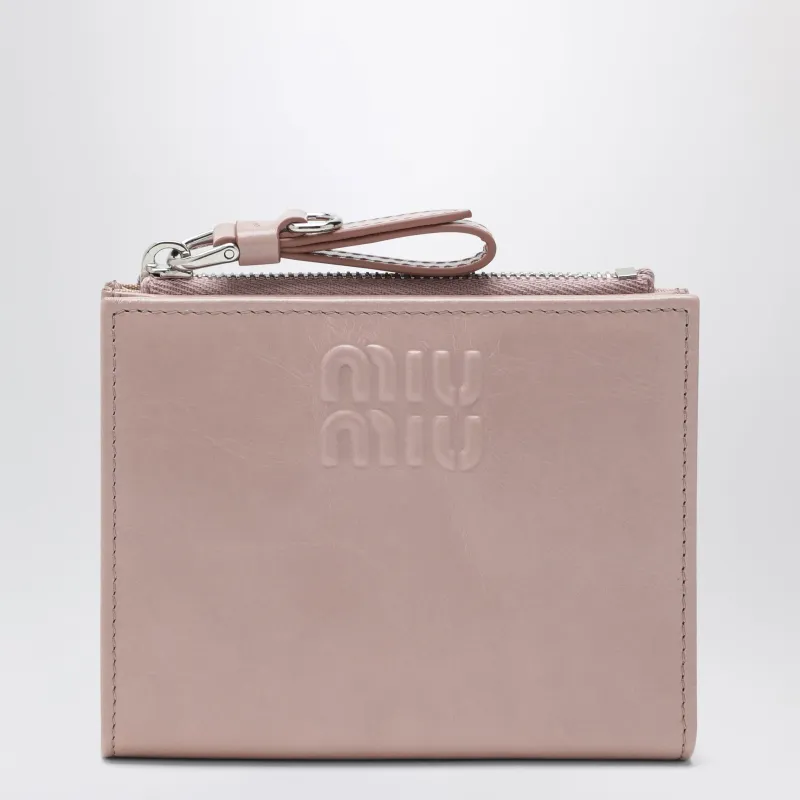 Small Mughetto Pink Leather Wallet made by Miu Miu