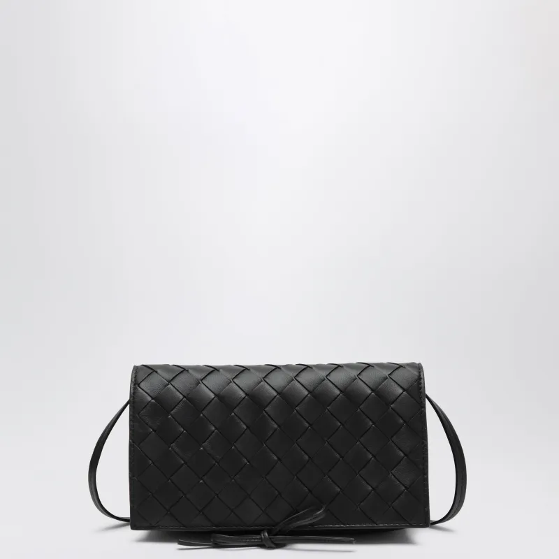 Black Intrecciato Crossbody Bag made by Bottega Veneta