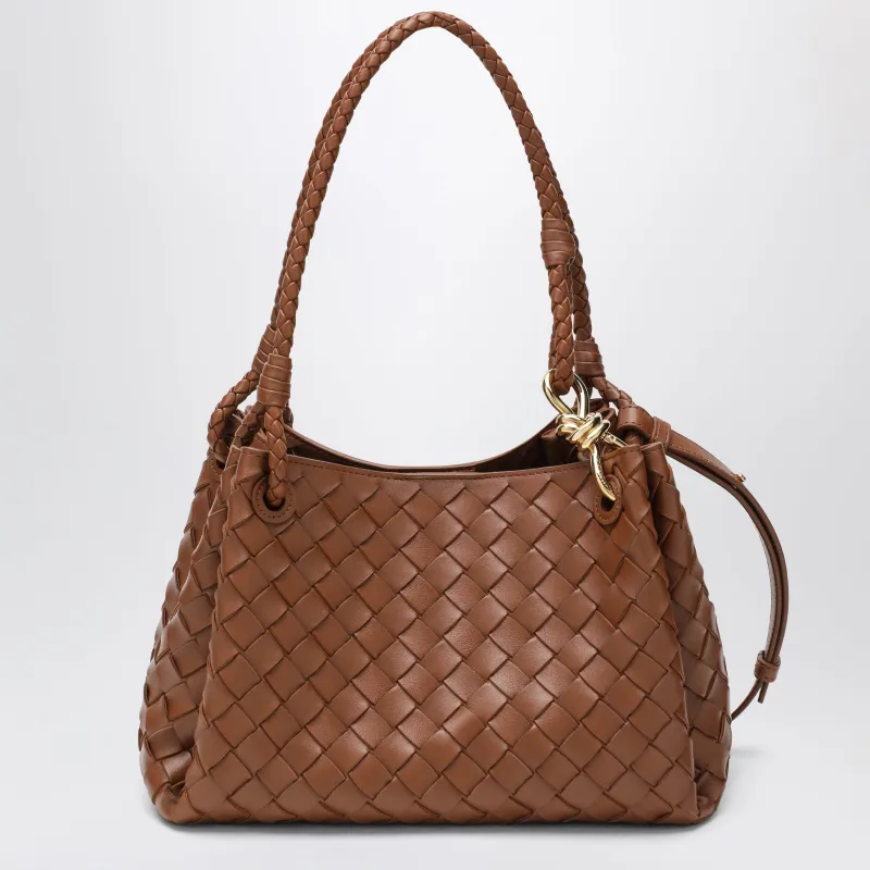 Medium Parachute Bag In Tannin Leather made by Bottega Veneta