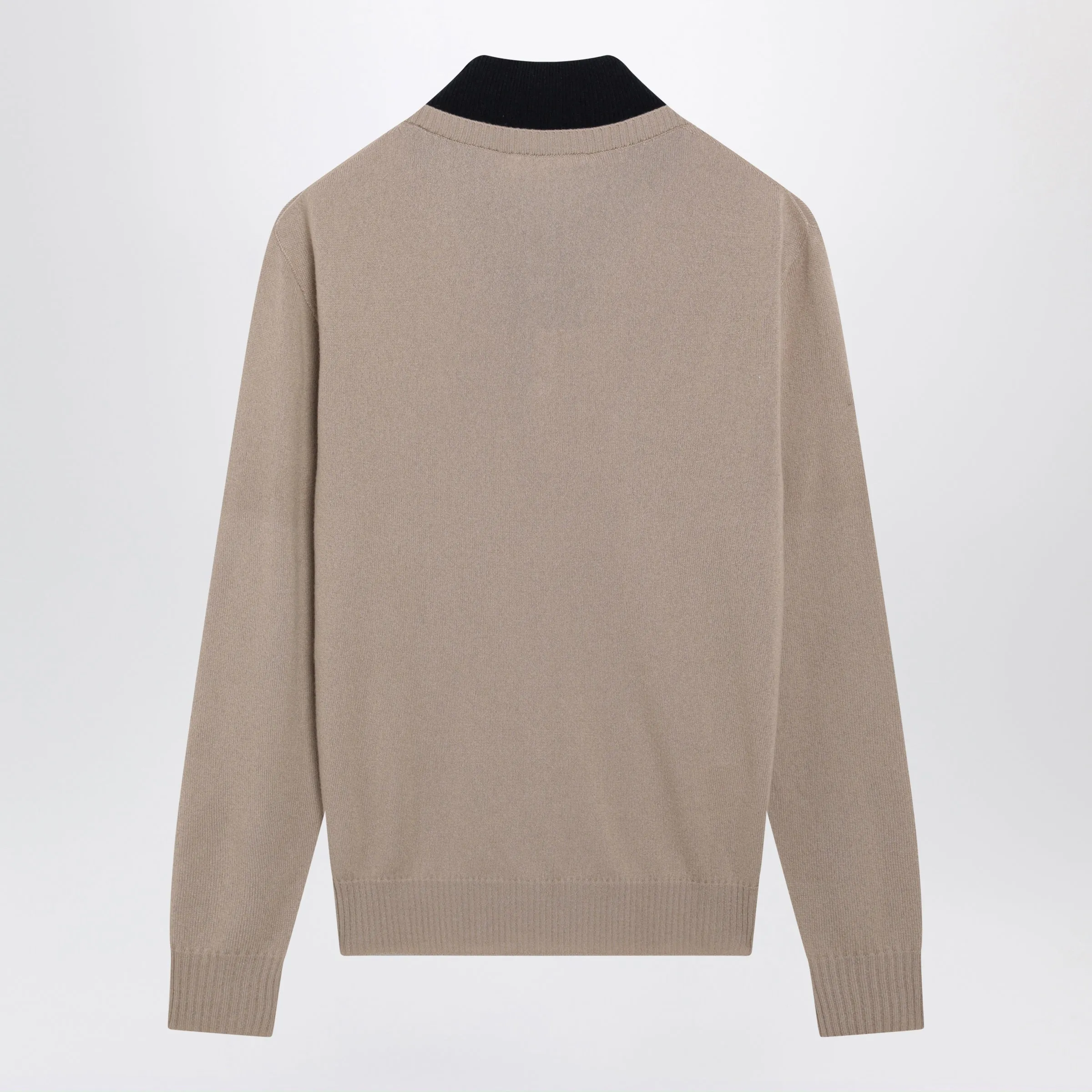 White And Blue Turtleneck Sweater In Cashmere sold by Wanan Luxury product image thumbnail 2