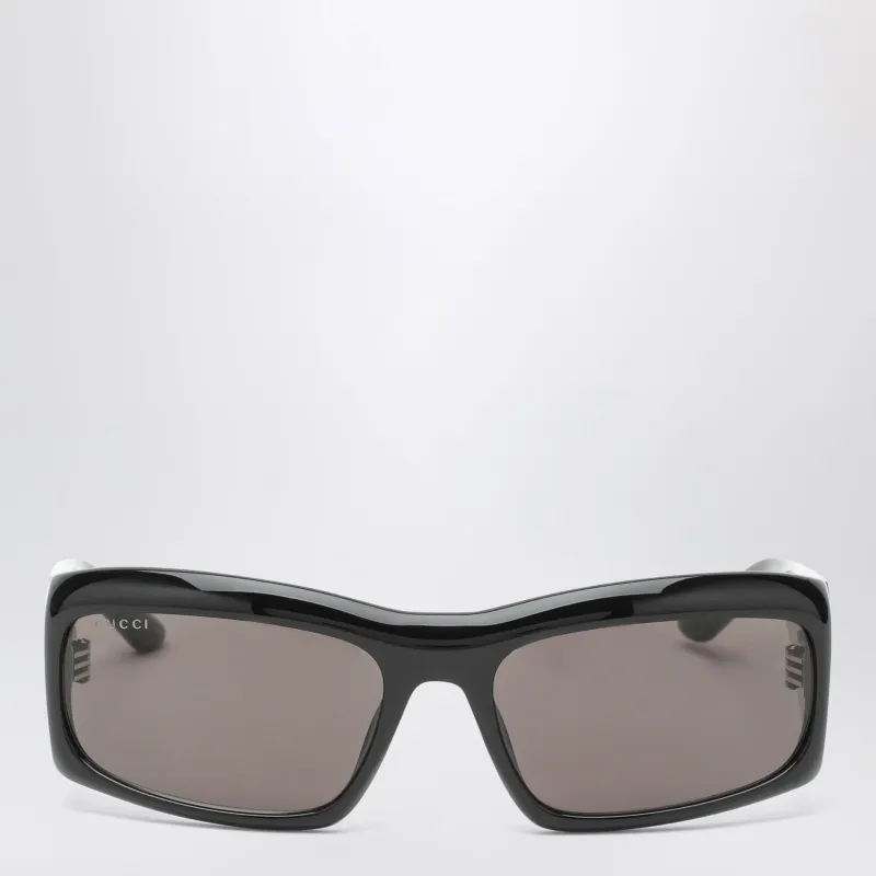 Black Rectangular Acetate Sunglasses made by Gucci