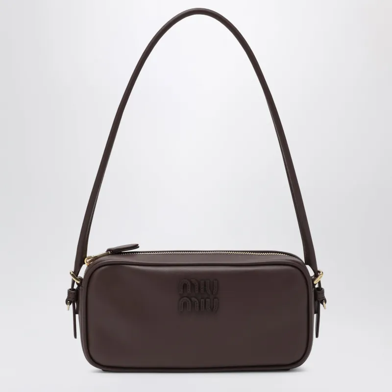 Brown Leather Pouch made by Miu Miu