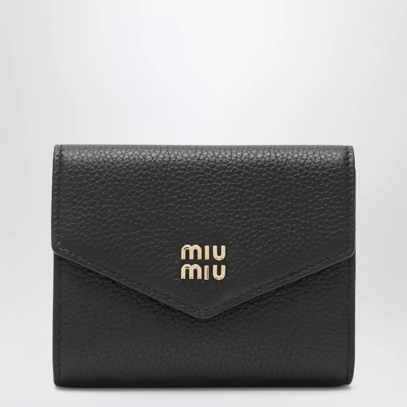 Small Black Calfskin Wallet made by Miu Miu