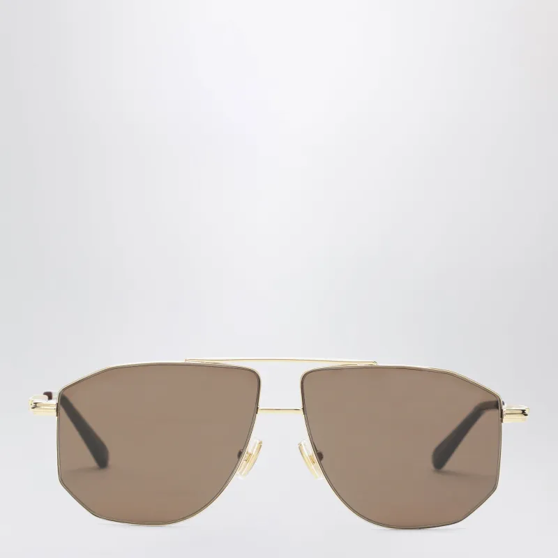 Gold-Tone Sunglasses In Metal made by Bottega Veneta