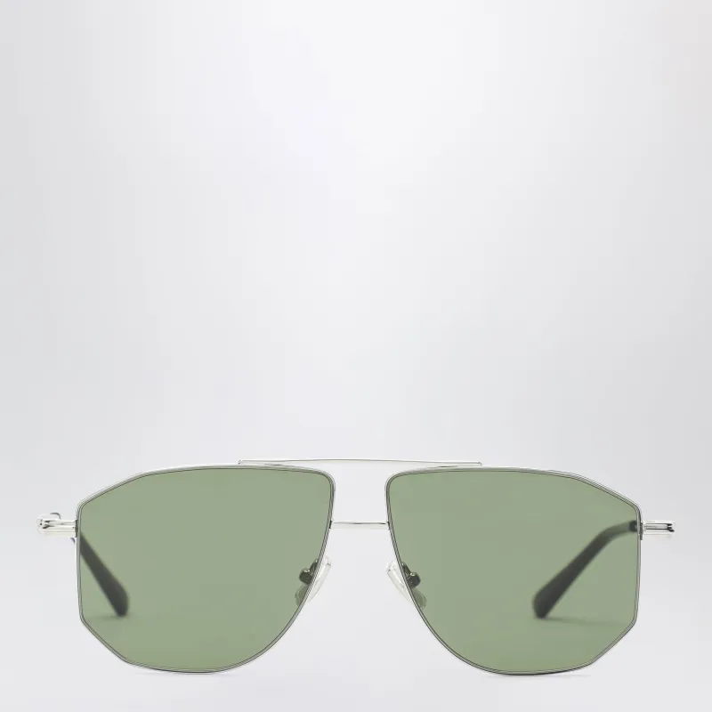 Silver-Tone Sunglasses In Metal made by Bottega Veneta