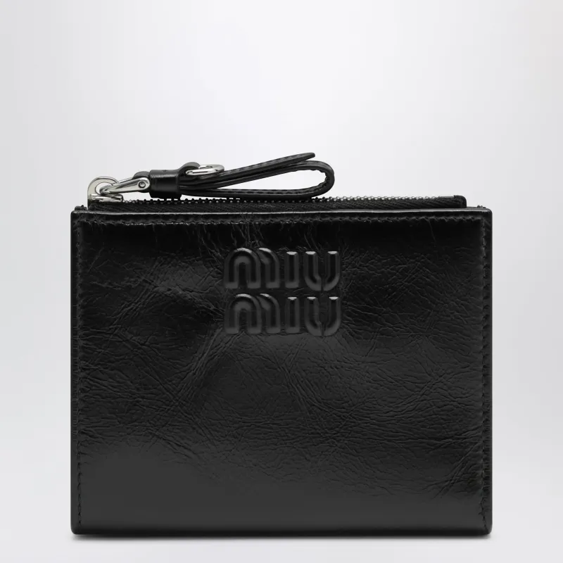 Small Black Leather Wallet made by Miu Miu