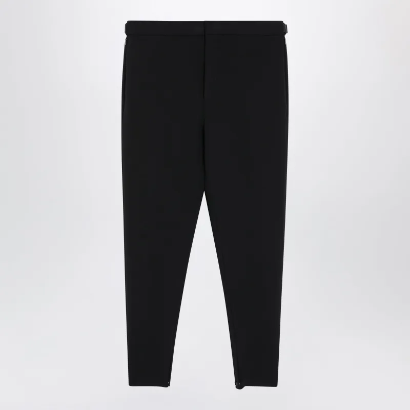 Black Stretch Wool Blend Trousers made by Loewe