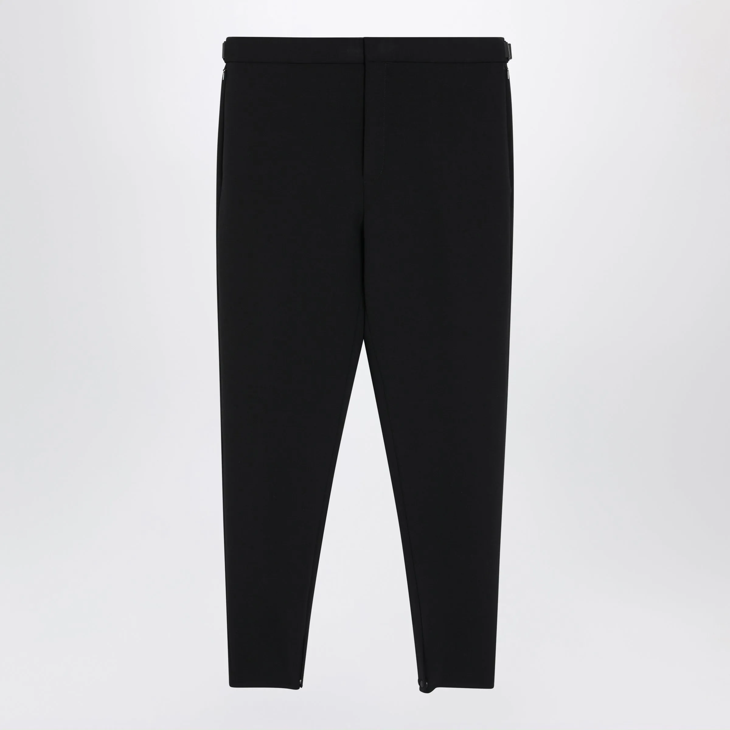 Black Stretch Wool Blend Trousers sold by Wanan Luxury