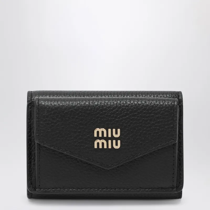 Small Black Leather Wallet made by Miu Miu