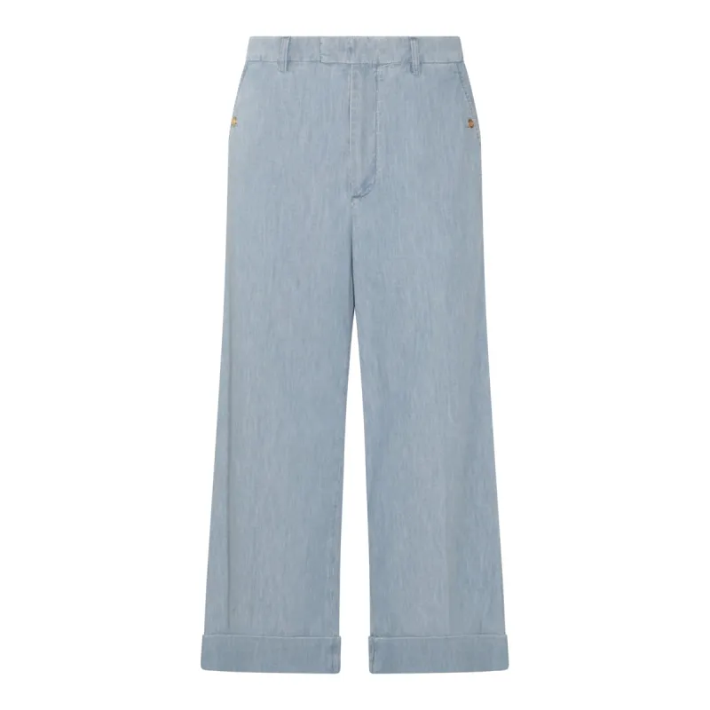 Trousers Blue And Green made by Valentino Garavani