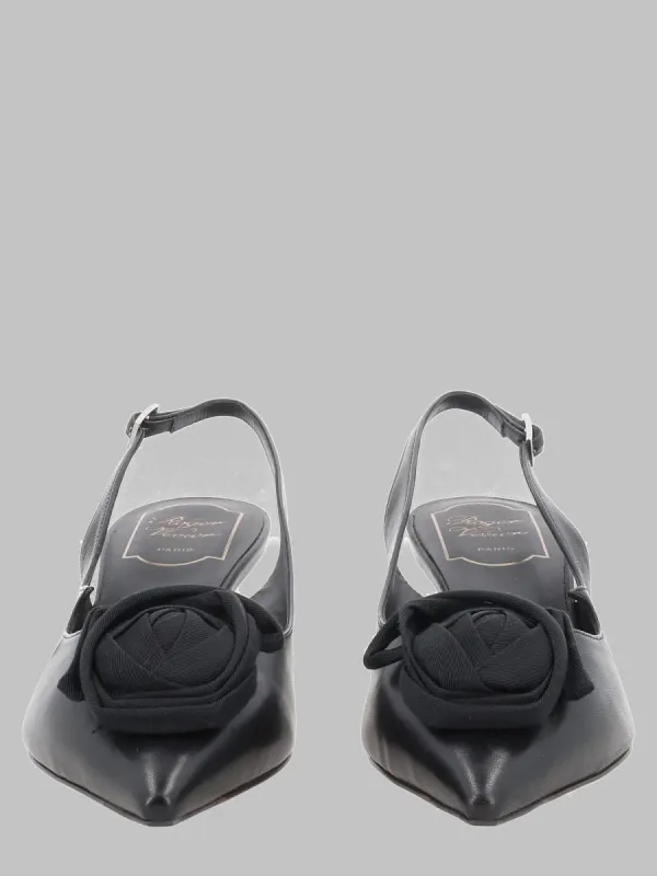 Décolleté Slingback "Rose Vivier" In Pelle made by Roger Vivier