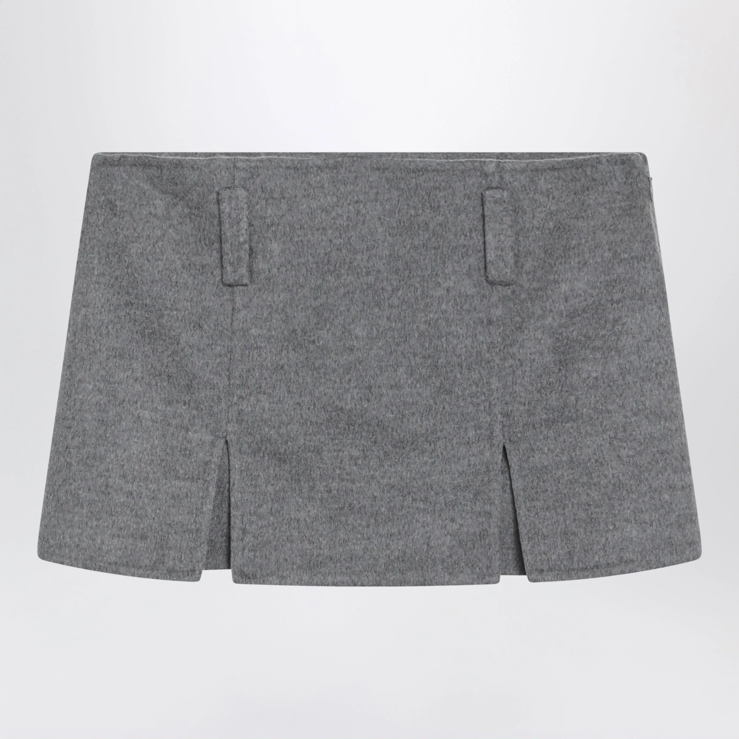Gray Wool And Cashmere Miniskirt sold by Wanan Luxury