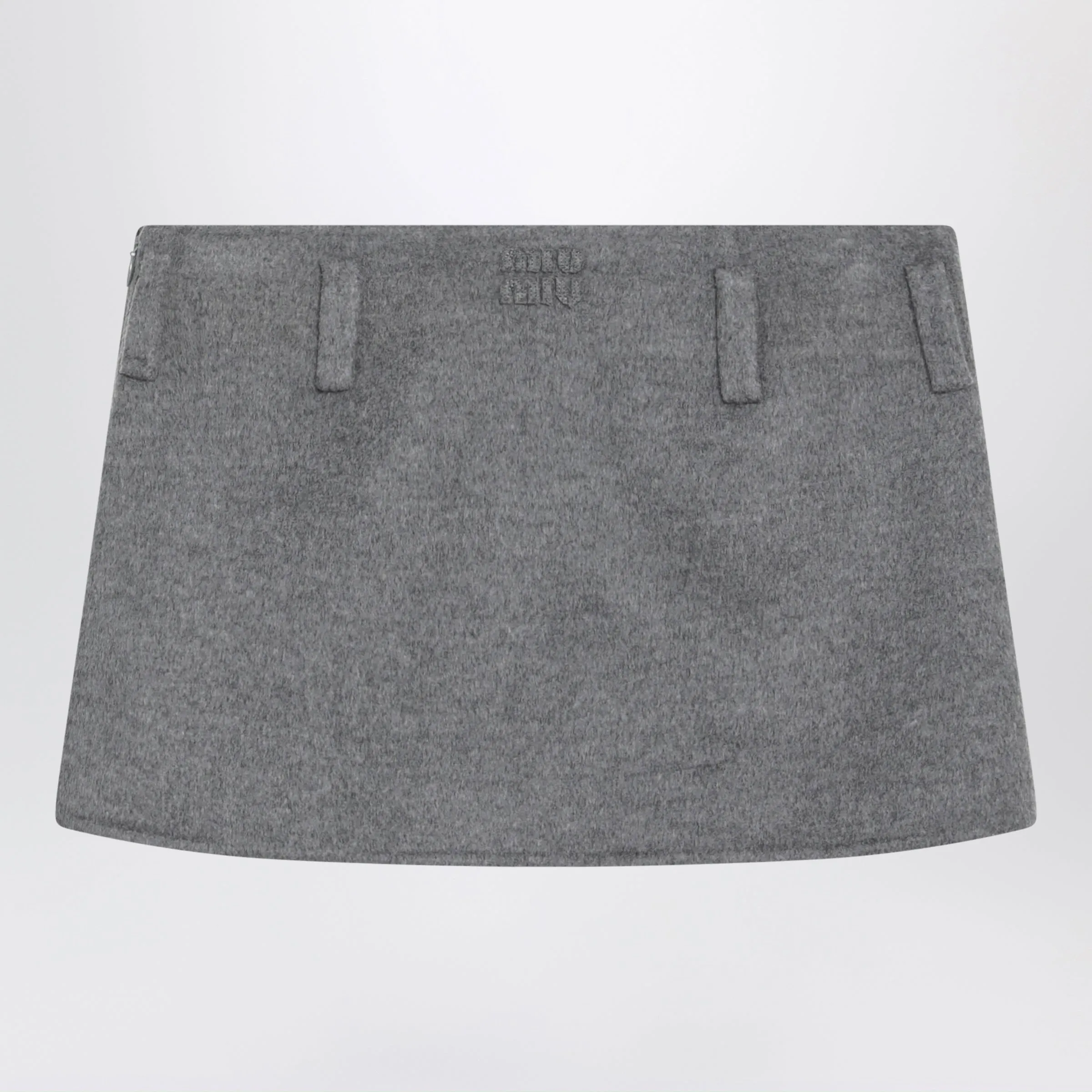 Gray Wool And Cashmere Miniskirt sold by Wanan Luxury product image thumbnail 2