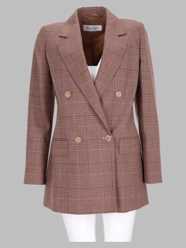 Blazer Doppiopetto In Lana Principe Di Galles made by MaxMara