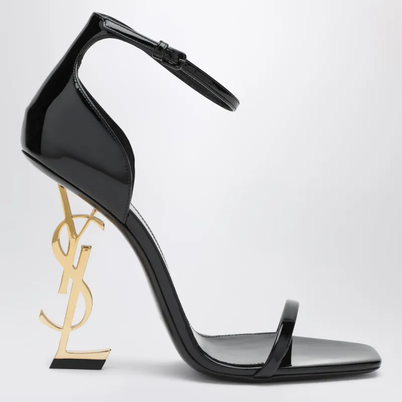 Opyum Black Patent Leather Sandals made by Yves Saint Laurent