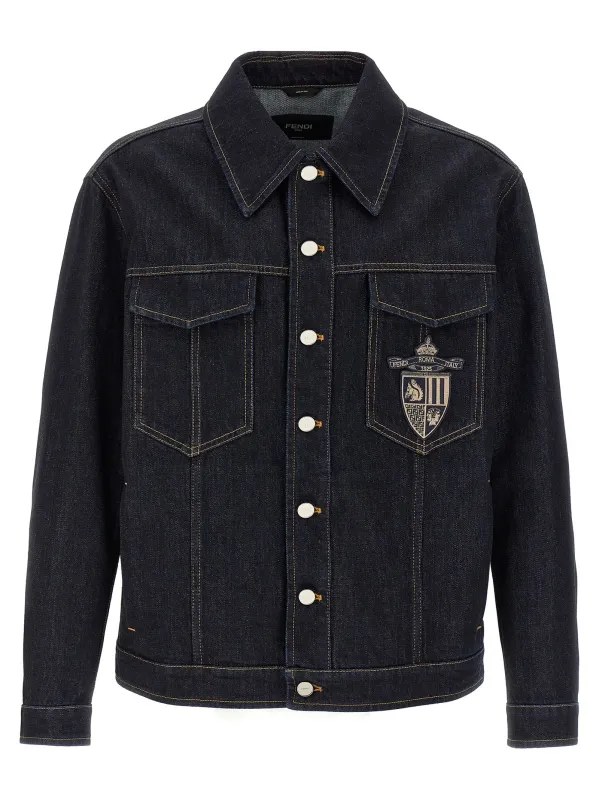 Fendi Crest Jacket Blue made by Fendi