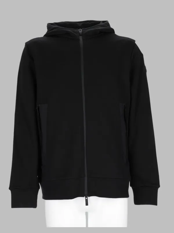 Felpa In Cotone Con Zip E Cappuccio made by Moncler