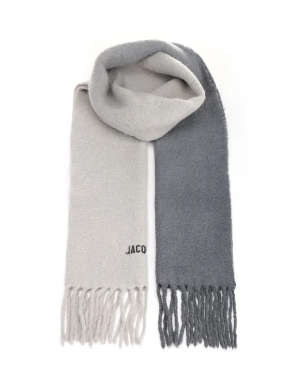 Alpaca Wool Scarf Scarves And Foulards Grey made by Jacquemus