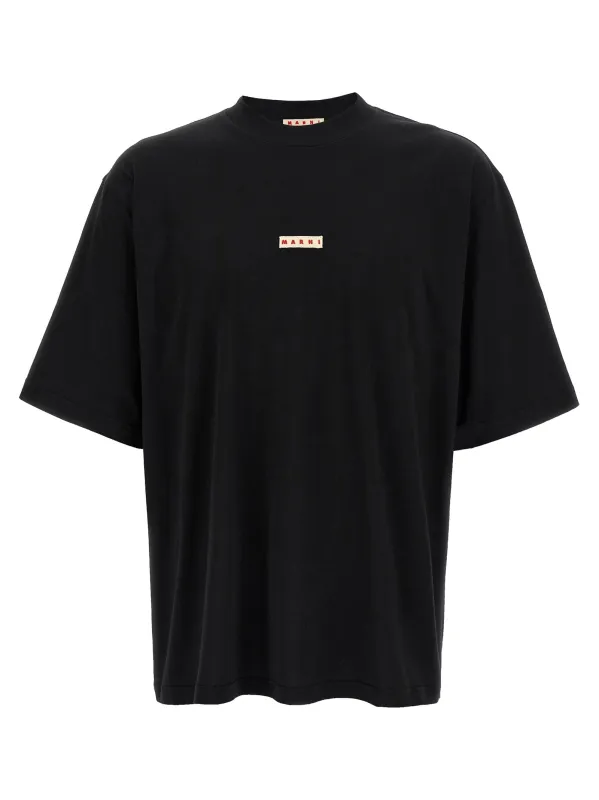 Logo Patch T-Shirt Black made by Marni