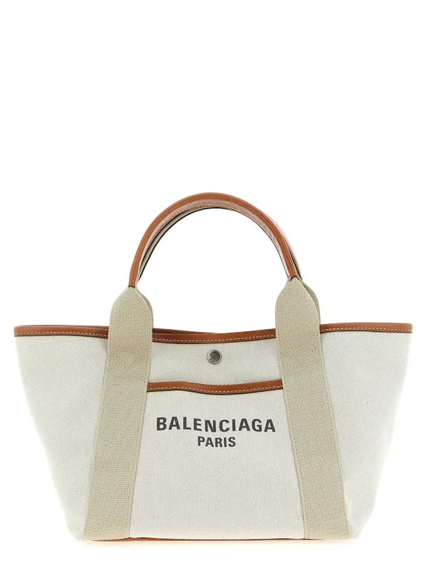 Biarritz Tote Bag Beige made by Balenciaga