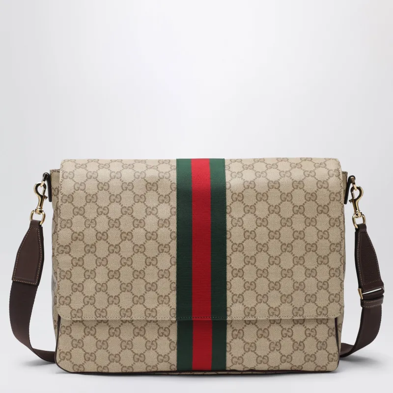 Medium Brown Gg Canvas Shoulder Bag made by Gucci