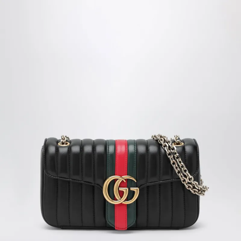 Jetset Gg Marmont Black Nappa Shoulder Bag made by Gucci