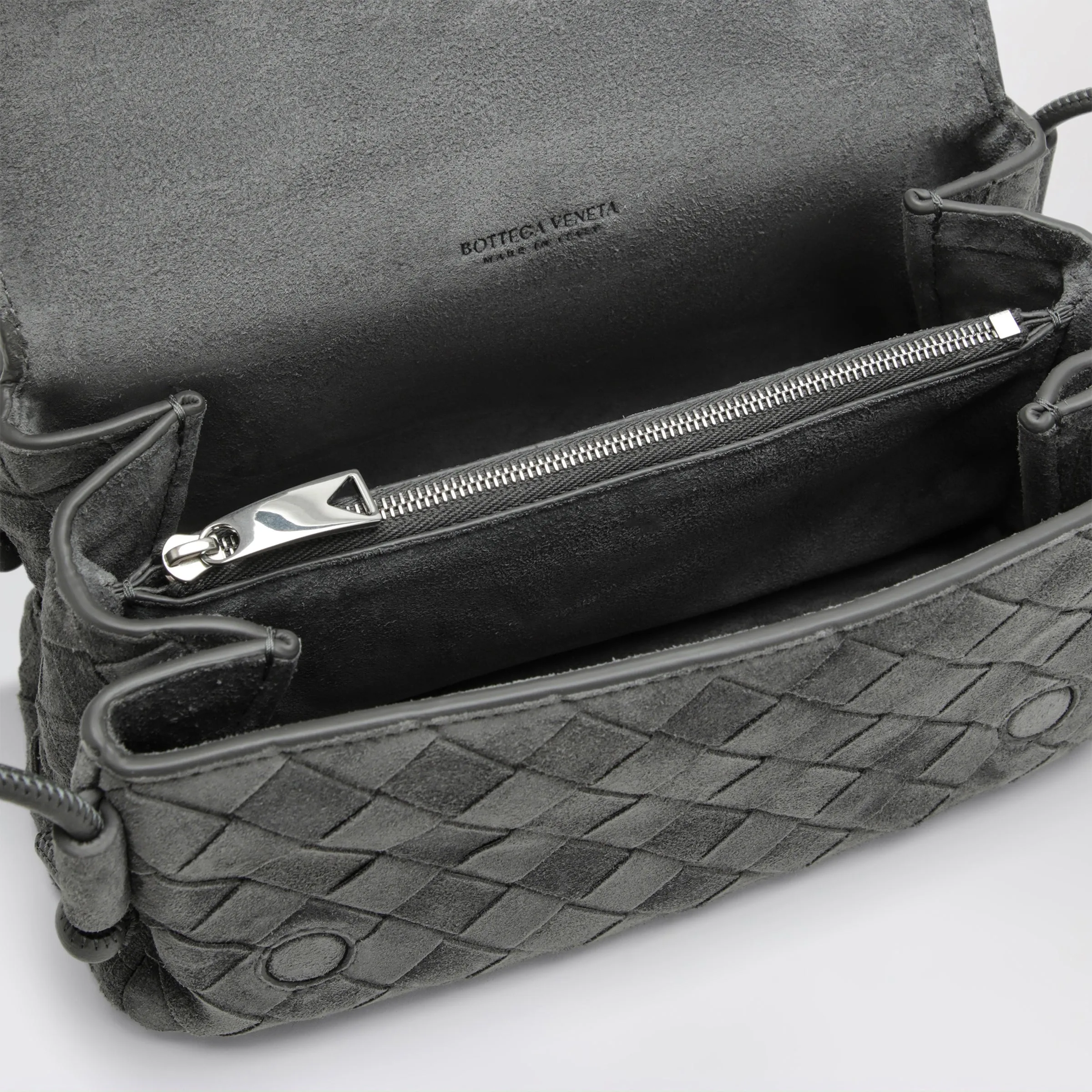 Notturno Bag In Grey Intrecciato Suede sold by Wanan Luxury product image thumbnail 3