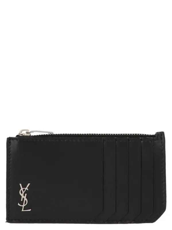 Tiny Monogram Wallets And Card Holders Black made by Yves Saint Laurent