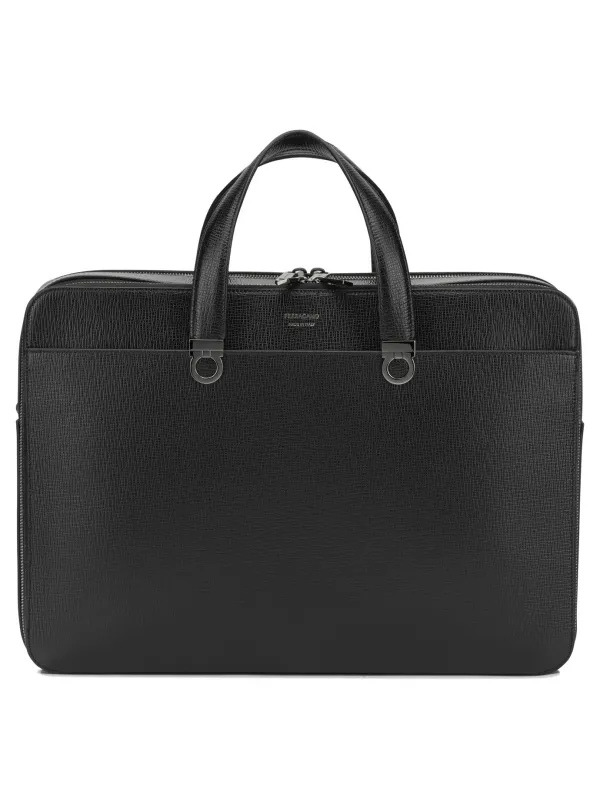 Gancini Handbags Black made by Salvatore Ferragamo