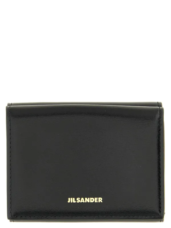 Mini Leather Wallet Black made by Jil Sander