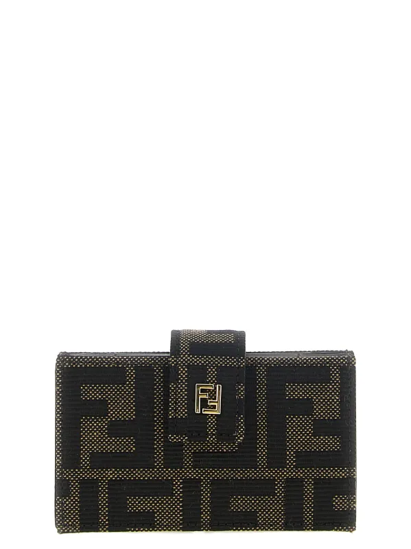 Ff Jacquard Cardholder Wallets And Card Holders Brown made by Fendi