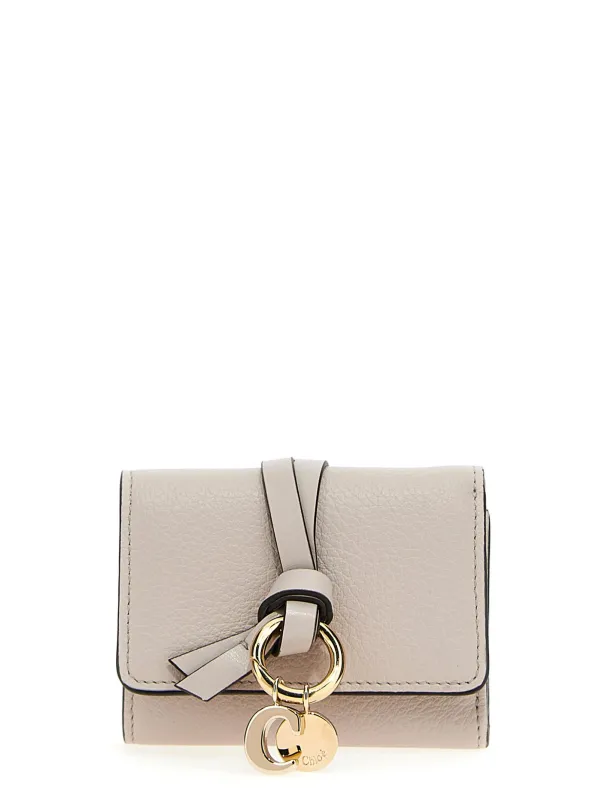 Mini Tri Fold Wallets And Card Holders Gray made by Chloe